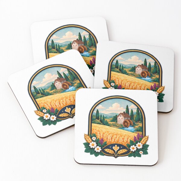 Item preview, Wheat Field and Flour Mill Arch Landscape designed and sold by H. Doucette Studio.