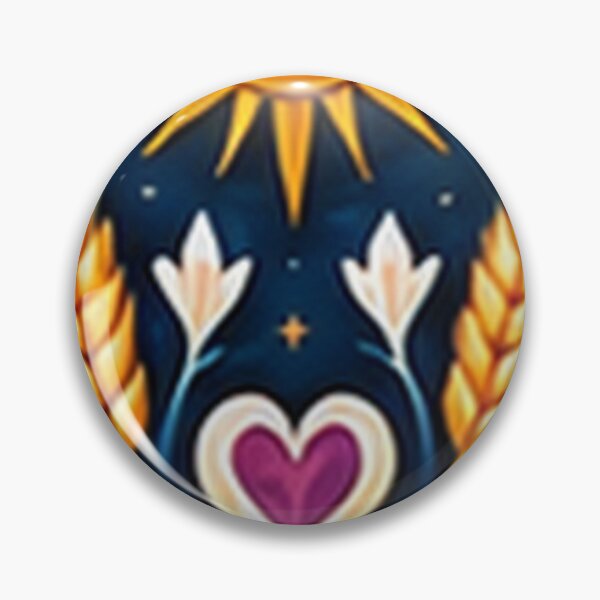 Item preview, Celestial Wheat Medallion with Sun and Moon designed and sold by H. Doucette Studio.