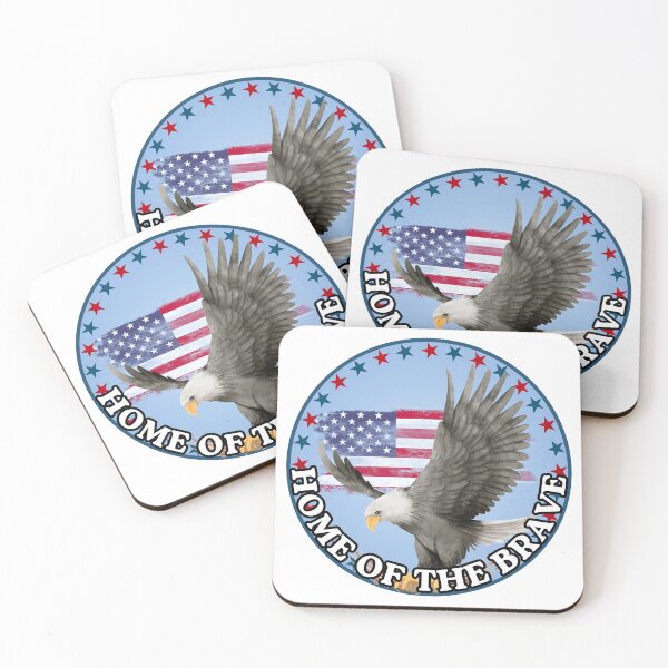 Item preview, Home of the Brave Bald Eagle American Flag designed and sold by OLYUS.