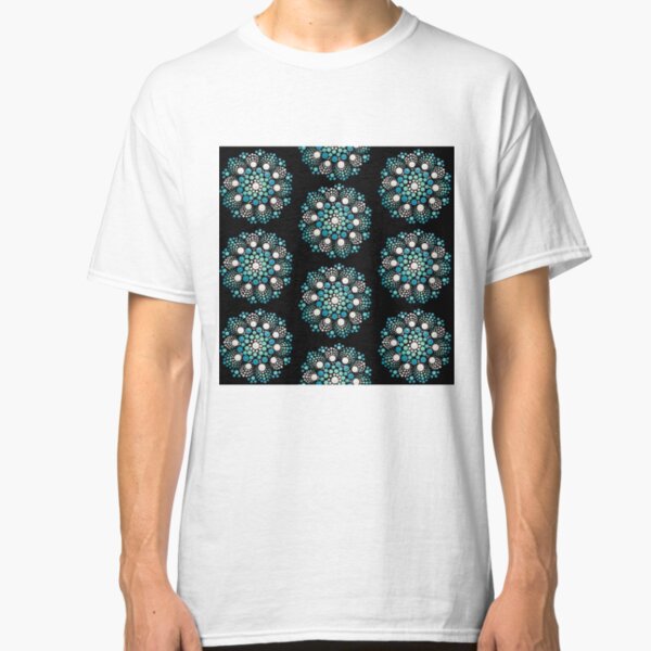 Blue Flower Mandala Classic T-Shirt
