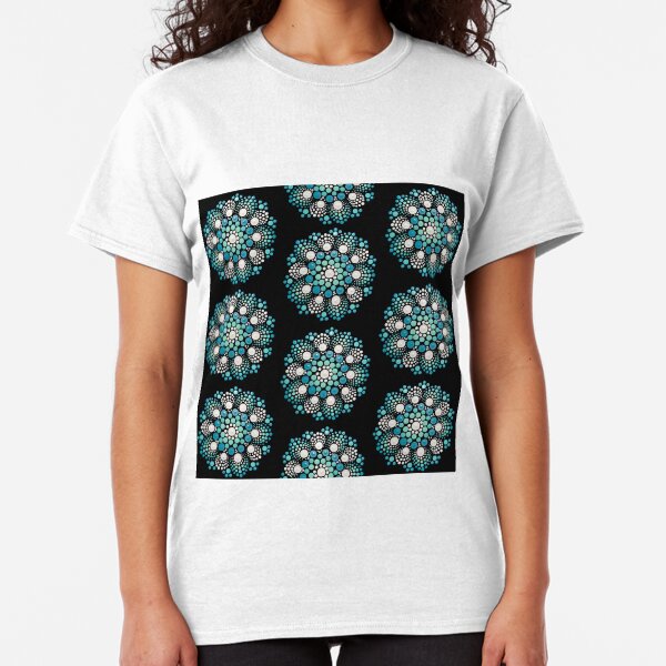Blue Flower Mandala Classic T-Shirt