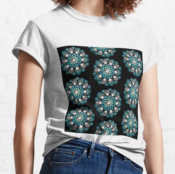 Blue Flower Mandala Classic T-Shirt
