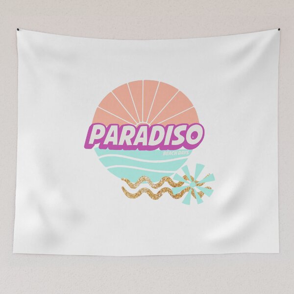 Item preview, Paradiso Beach Days Retro Sunset Summer Vacation Graphic T-Shirt designed and sold by Atique Creations.