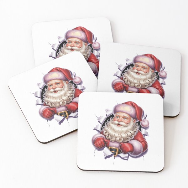 Item preview, Peeking Santa Claus Ripped Paper – Funny Christmas Holiday Art designed and sold by jkrphoto.