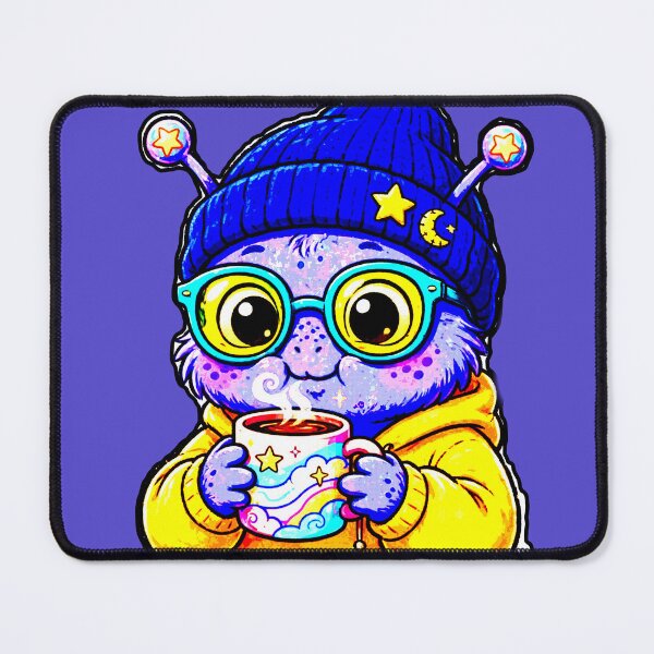 Item preview, Cute Alien Brown Glasses Hat Space Kawaii Adorable Sweet designed and sold by AstronautMerch.