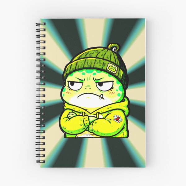 Item preview, Angry Frog with Crossed Arms, Grumpy, Green Hat, Kawaii, Funny designed and sold by AstronautMerch.