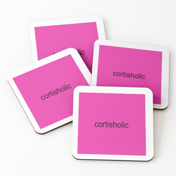 Item preview, Cortisholic Hot Pink Typography Graphic Artwork designed and sold by yuennbunn.