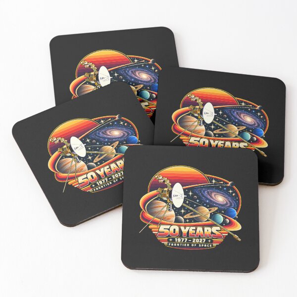 Item preview, Voyager Probe Space 50 Years 1977–2027 Retro Space Exploration designed and sold by Genius Geek.