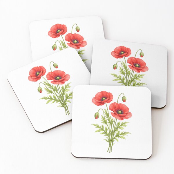 Item preview, Red Poppy Botanical Blooms designed and sold by Yomere.