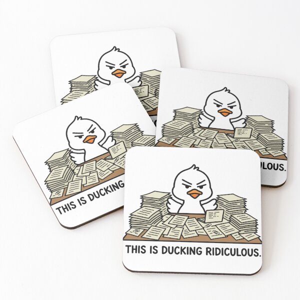 Item preview, This Is Ducking Ridiculous Funny Office Duck Sticker designed and sold by Inkabbmate.