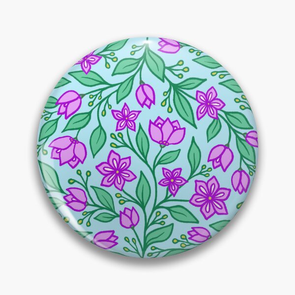 Item preview, Whimsical purple springtime wildflowers dancing in the wind designed and sold by ellaauroradsign.