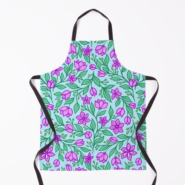 Item preview, Whimsical purple springtime wildflowers dancing in the wind designed and sold by ellaauroradsign.