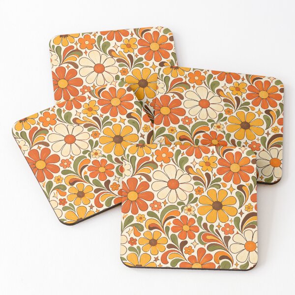 Item preview, Retro 70s Groovy Daisy Floral Seamless Pattern designed and sold by Epic Wear Store.