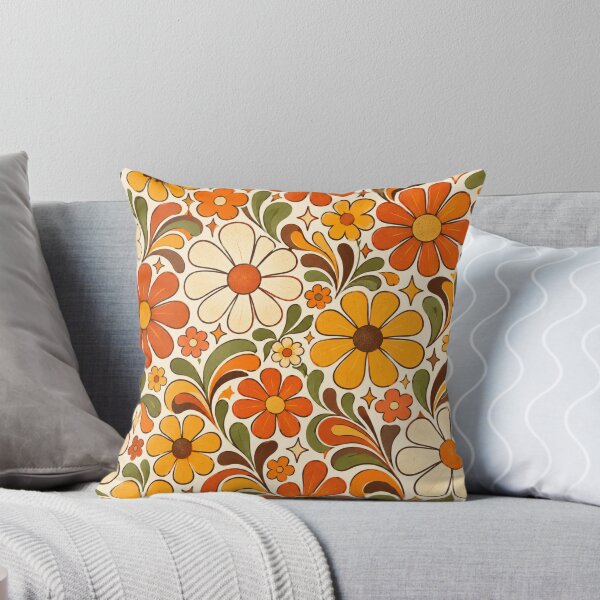 Item preview, Retro 70s Groovy Daisy Floral Seamless Pattern designed and sold by Epic Wear Store.
