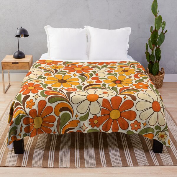 Item preview, Retro 70s Groovy Daisy Floral Seamless Pattern designed and sold by Epic Wear Store.