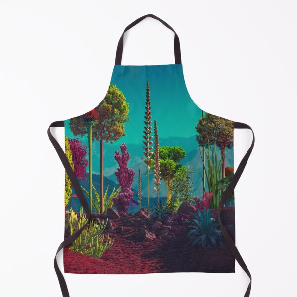 Item preview, Surreal Alien Botanical Garden - Crimson Soil & Exotic Flora designed and sold by Vizerskaya.