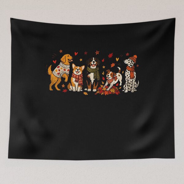 Item preview, Autumn Fall Leaf Dogs designed and sold by Herboploser.