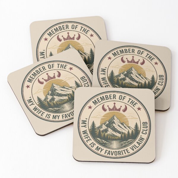 Item preview, My Wife Is My Favorite Villain – Vintage  Emblem Mountain Adventure Club designed and sold by Art-Arcade6.