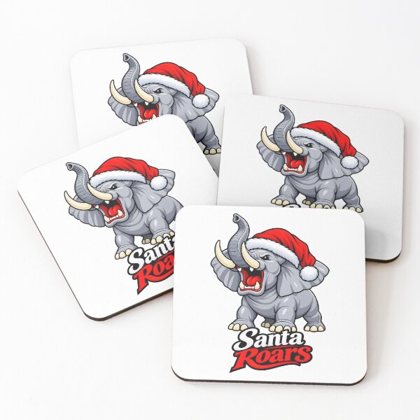Item preview, Santa Roars Fierce Elephant Christmas Holiday designed and sold by ROARSOME DESiGNS.