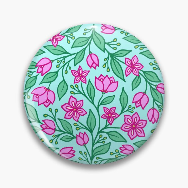 Item preview, Whimsical pink springtime wildflowers dancing in the wind designed and sold by ellaauroradsign.