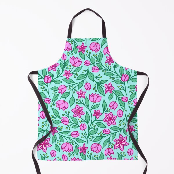 Item preview, Whimsical pink springtime wildflowers dancing in the wind designed and sold by ellaauroradsign.