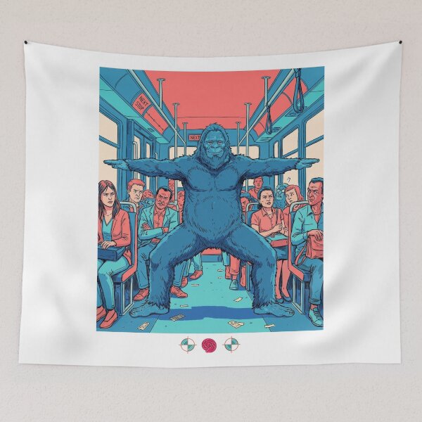 Item preview, Bigfoot Bus Yoga Commute - Warrior Pose Transit Humor designed and sold by Whimsy Trail Co.