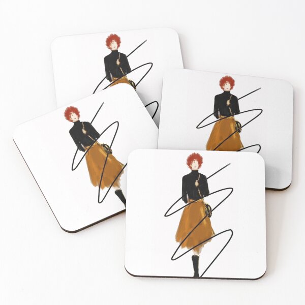 Item preview, Fashion illustration of a woman in an orange skirt designed and sold by HassenaArt.