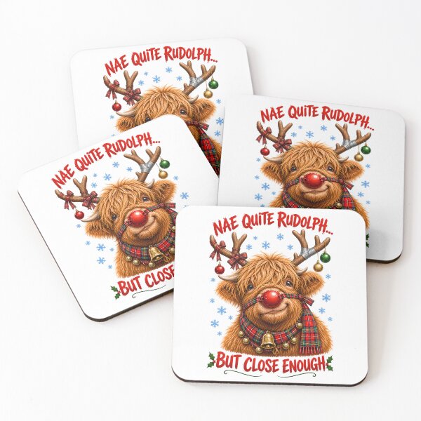 Item preview, Nae Quite Rudolph – Funny Scottish Christmas Design designed and sold by SMalcolmDesigns.
