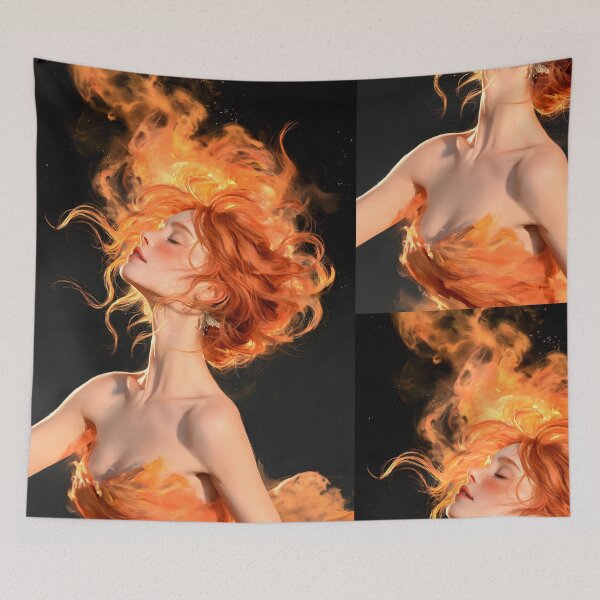 Item preview, Flame Haired Woman Portrait designed and sold by Verademacedoart.