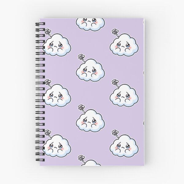 Item preview, Overthinking Cloud – Cute Kawaii Anxious Cloud Art designed and sold by MetaModel Editions.