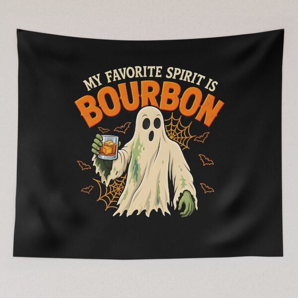 Item preview, My Favorite Spirit is Bourbon Funny Ghost Halloween Costume designed and sold by Herboploser.
