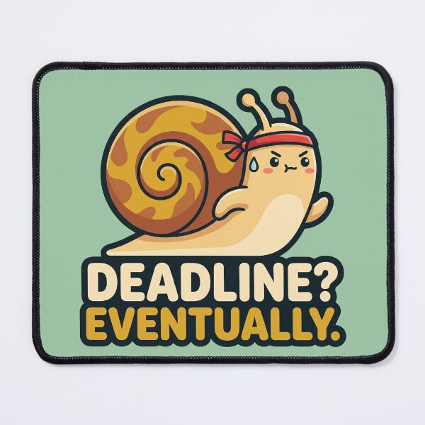 Item preview, Deadline Snail Eventually Funny designed and sold by Rariks.