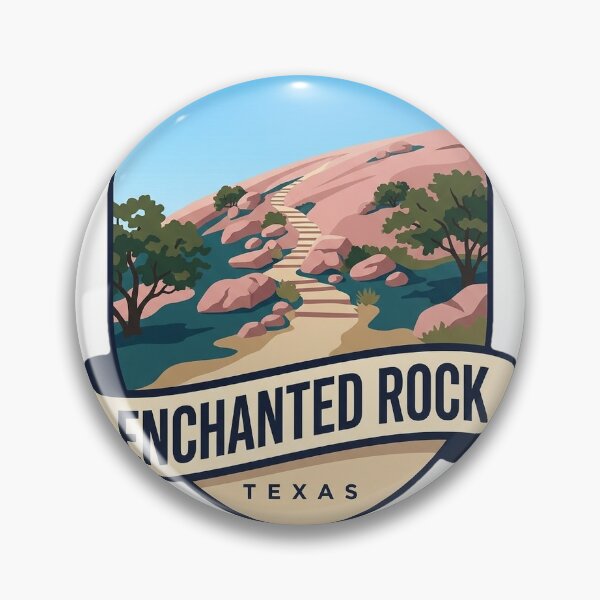Item preview, Enchanted Rock Texas Summit Trail Shield Badge Sticker designed and sold by DetourDgn.