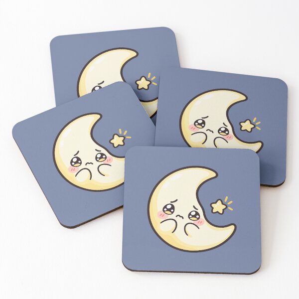 Item preview,  Shy Crescent Moon – Cute Kawaii Pastel Celestial Art designed and sold by MetaModel Editions.