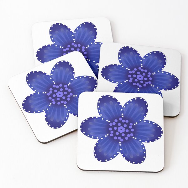 Item preview, Blue Flower with Purple Center and White Polka Dots designed and sold by HopeAndHustle.