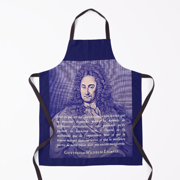 Item preview, Gottfried Wilhelm Leibniz quote: Pour ce qui est des connaissances non-écrites qui se trouvent dispersées parmi les hommes de différents professions, designed and sold by artbleed.