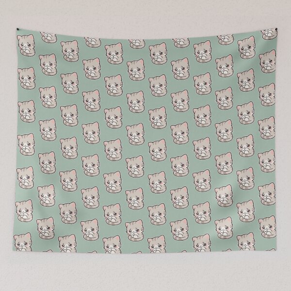 Item preview, Shy Cat – Cute Kawaii Blushing Kitten Illustration designed and sold by MetaModel Editions.