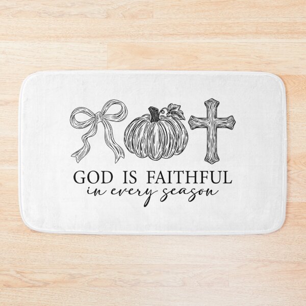 Item preview, God Is Faithful In Every Season – Christian Fall Pumpkin Cross Coquette Bow Minimalist Faith designed and sold by Jose Art Studio.