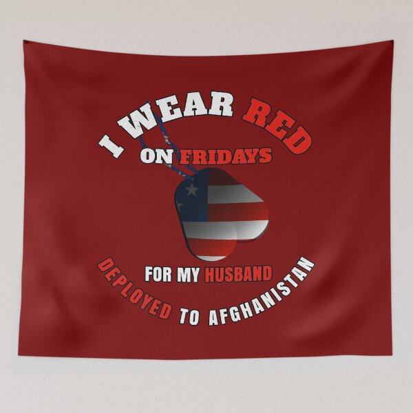Item preview, Wife Wears Red On Fridays For Husband Deployed To Afghanistan designed and sold by walkingrock.