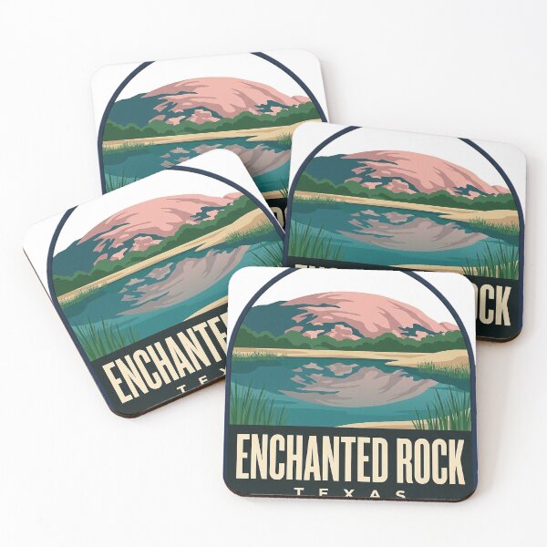 Item preview, Enchanted Rock Texas Moss Lake Arch Badge Sticker designed and sold by DetourDgn.