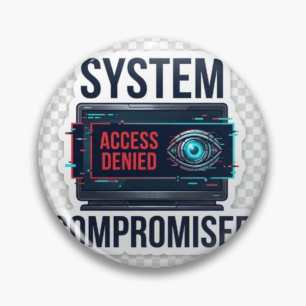 Item preview, System Access Denied - Cyber Security & Hacker Glitch Sticker designed and sold by Kushwaha18.