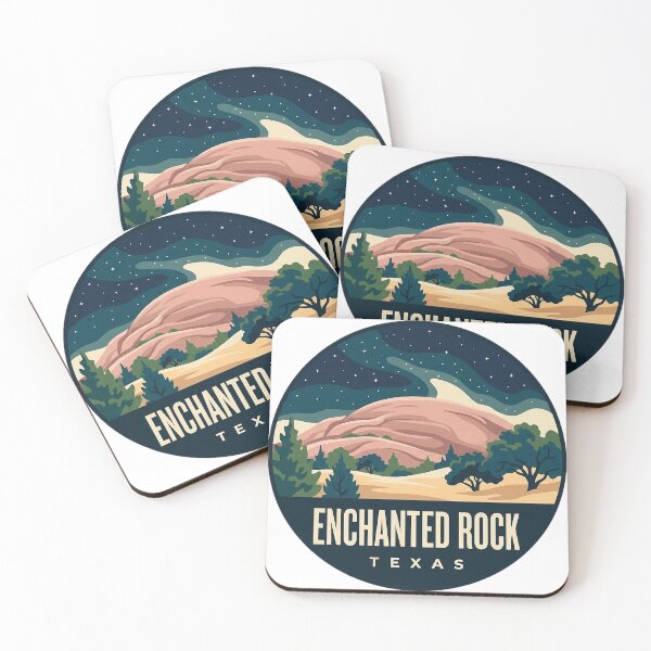 Item preview, Enchanted Rock Texas Starry Night Circle Badge Sticker designed and sold by DetourDgn.