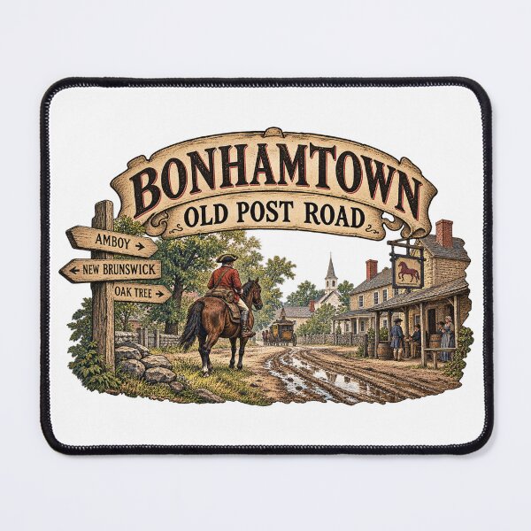 Item preview, Bonhamtown Old Post Road – Colonial New Jersey Travel Route designed and sold by Past in Threads.