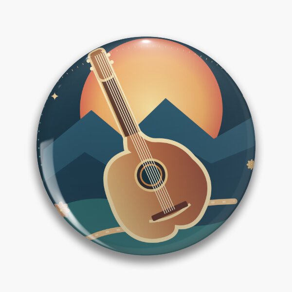Item preview, Songs of the Open Road – Sunset Acoustic Guitar and Mountain Landscape designed and sold by Art Studio Shams.