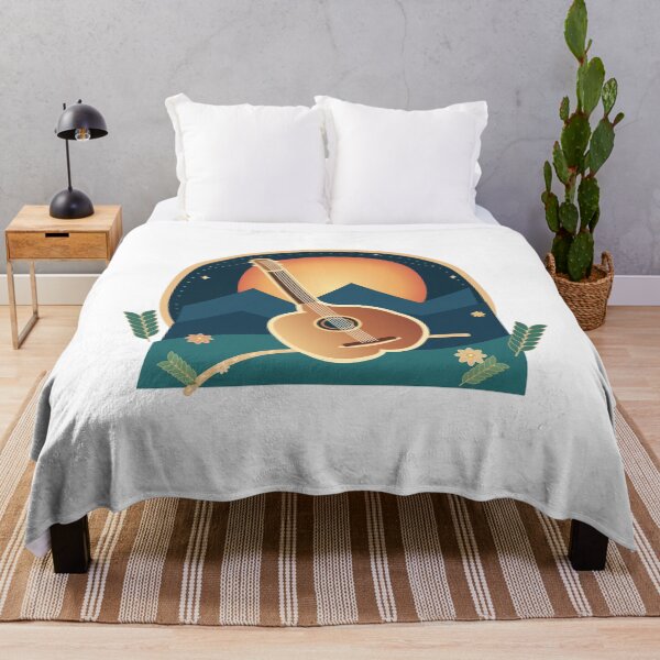 Item preview, Songs of the Open Road – Sunset Acoustic Guitar and Mountain Landscape designed and sold by Art Studio Shams.