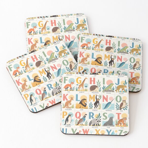 Item preview, Pastel Alphabet A to Z – Mid Century Modern ABC Learning Poster designed and sold by LuluLeb.