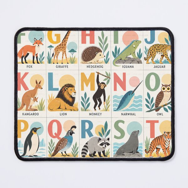 Item preview, Pastel Alphabet A to Z – Mid Century Modern ABC Learning Poster designed and sold by LuluLeb.