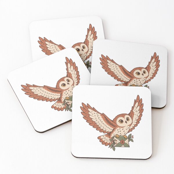 Item preview, Owl Delivering a Leafy Letter in Flight designed and sold by Greemo03.