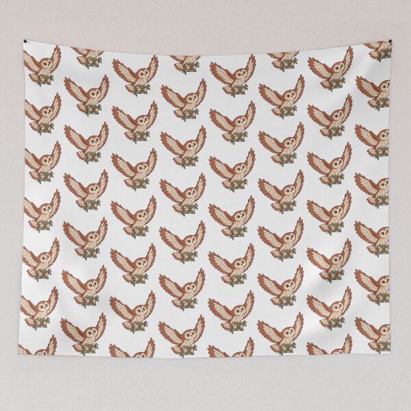 Item preview, Owl Delivering a Leafy Letter in Flight designed and sold by Greemo03.