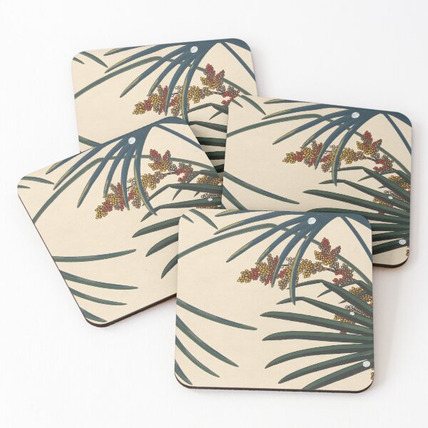 Item preview, Furuya Korin Green Fan Leaves on Cream designed and sold by AuraMuse Studio.